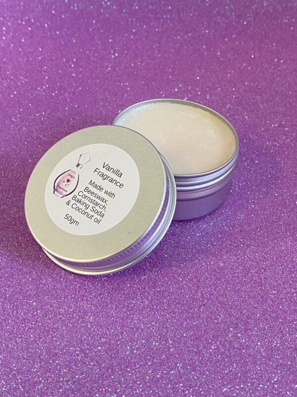Homemade Deodorant Vanilla Fragrance 50gm Tin