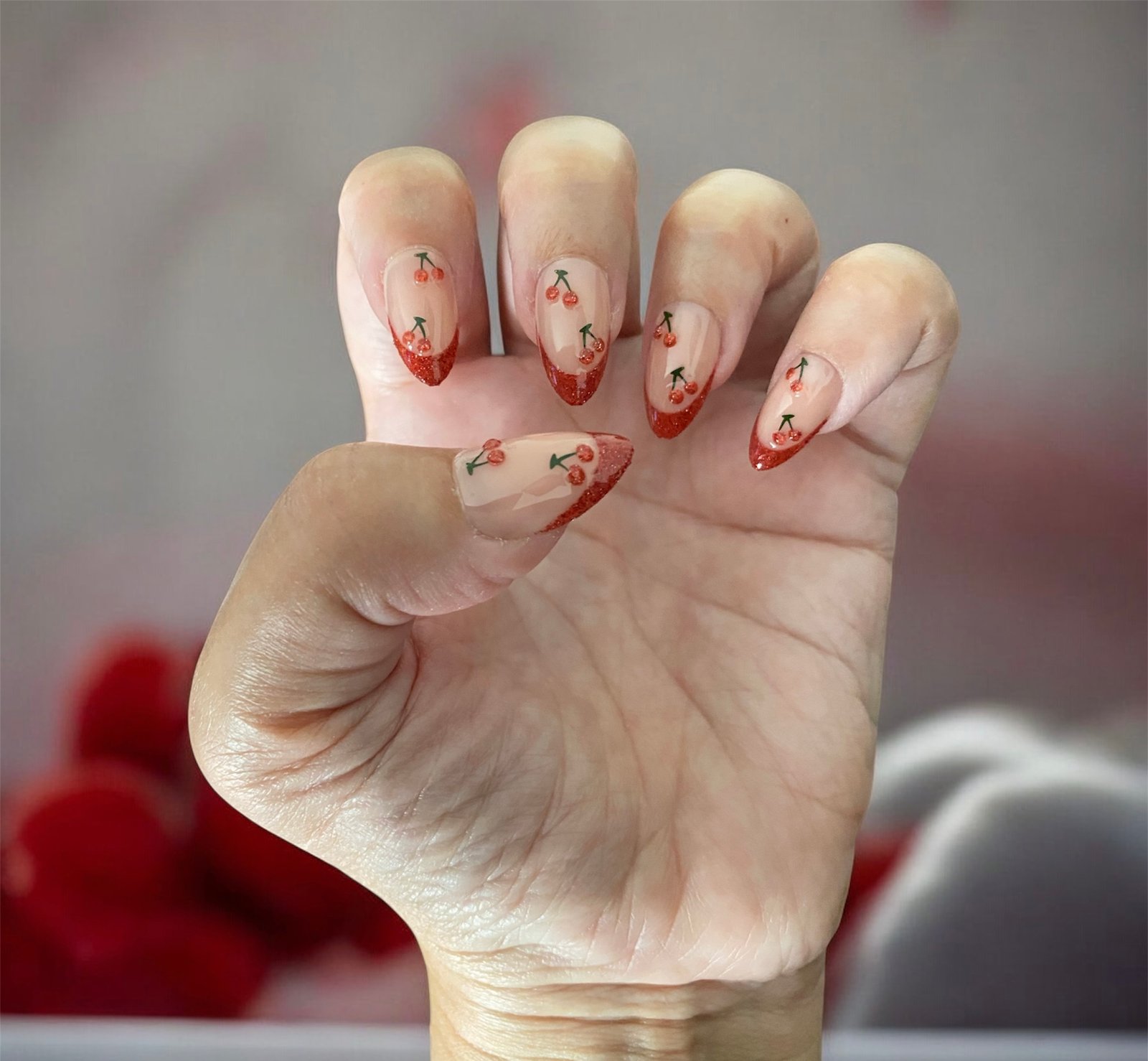 Press On Nails- Cherry Bloom